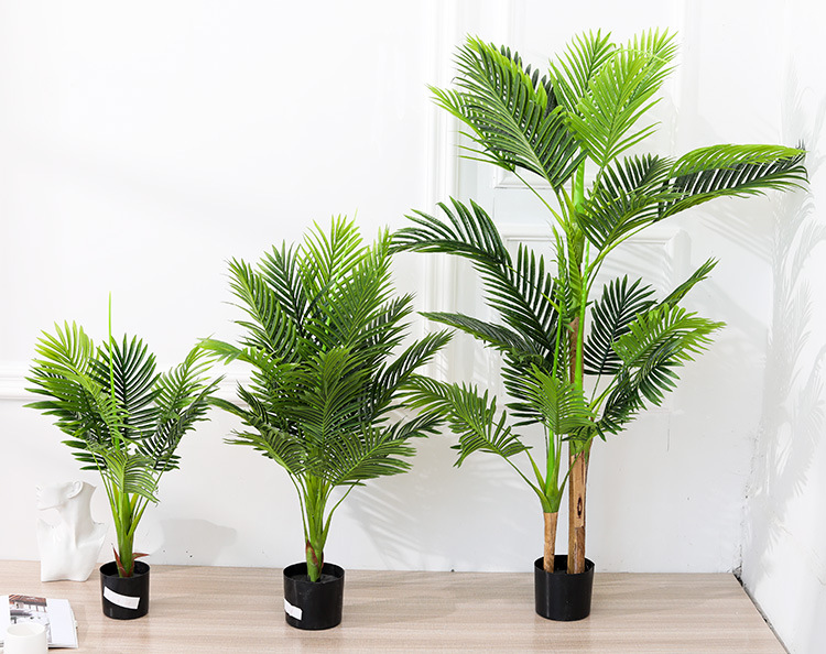 Outside Synthetic Vegetation: Potted Monstera, Bonsai Ficus, Palm, and Banana Timber – Plastic Dwelling Backyard Ornaments