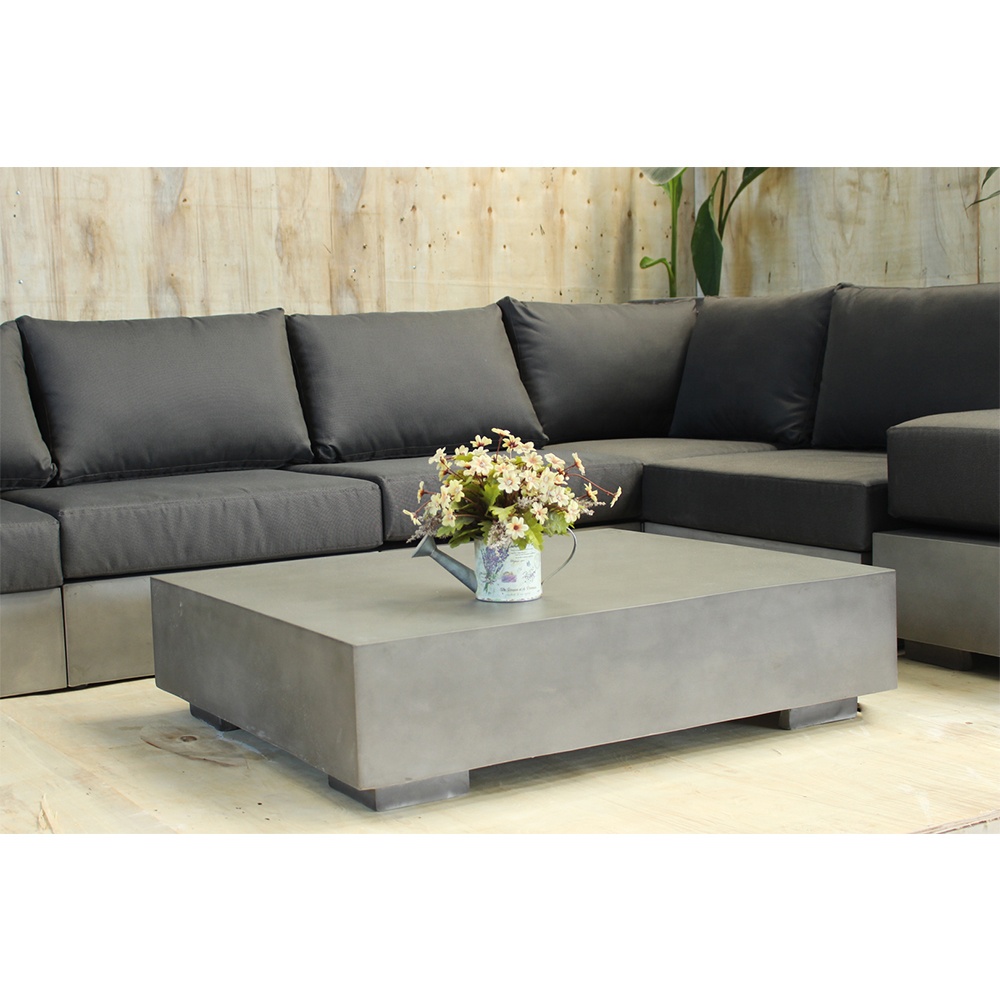 Vietnamese-Made Concrete Sofa Out of doors Lounge Furnishings Set - Sectional Couch for Backyard Use